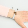 mini: Wooden Bracelet Lady Shamrock Anigre Cotton (3)
