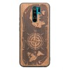 mini: Drewniane Etui Xiaomi Redmi 9 RÓŻA WIATRÓW MERBAU (1)