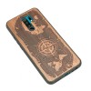 mini: Drewniane Etui Xiaomi Redmi 9 RÓŻA WIATRÓW MERBAU (2)