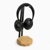 mini: Wood Headphone Stand with QI Charger 15W - Black - Oak (15)