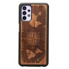 mini: Drewniane Etui na Samsung Galaxy A32 5G RÓŻA WIATRÓW MERBAU (1)