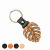 mini: Drewniany Brelok Leather Monstera Merbau (1)
