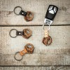mini: Drewniany Brelok Leather Wilk Geometryczny Merbau (3)
