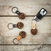 mini: Drewniany Brelok Leather Niedźwiedź Geometryczny Merbau (3)