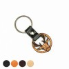 mini: Drewniany Brelok Leather Jeleń Geometryczny Merbau (1)