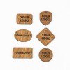 mini: Drewniany Personalizowany Brelok Basic Twoje Logo Merbau (1)