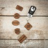 mini: Drewniany Personalizowany Brelok Basic Twoje Logo Merbau (3)