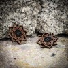 mini: Drewniane kolczyki MANDALA Merbau (2)