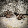 mini: Wooden earrings LOTUS Merbau (2)