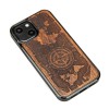 mini: Drewniane Etui na iPhone 13 Mini RÓŻA WIATRÓW MERBAU (2)