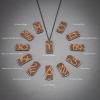 mini: Dog tag Bewood Zodiac Signs Imbuia Black (2)
