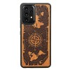 mini: Drewniane Etui na Samsung Galaxy A53 5G RÓŻA WIATRÓW MERBAU (1)