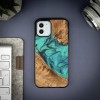 mini: Etui Bewood Unique na iPhone 12 / 12 Pro - Turquoise (2)