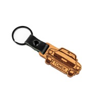 mini: Drewniany Personalizowany Brelok Leather - Auto (3)