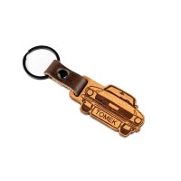 mini: Drewniany Personalizowany Brelok Leather - Auto (5)