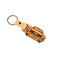 mini: Drewniany Personalizowany Brelok Leather - Auto (6)