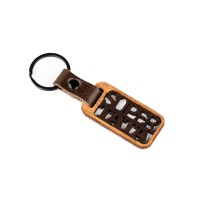 mini: Drewniany Brelok Leather - Super Tata (5)