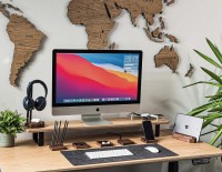 mini: Podstawka pod monitor Bewood - Black - Dąb - Long (6)