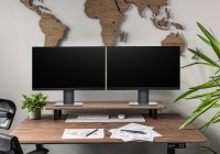 mini: Monitor Stand Desk Shelf Bewood - Black - Walnut - Long (4)