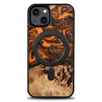 mini: Etui Bewood Unique na iPhone 14 - Orange z MagSafe (1)
