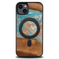 mini: Etui Bewood Unique na iPhone 14 Plus - Planets - Saturn z MagSafe (1)