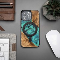 mini: Bewood Resin Case - iPhone 13 Pro - Turquoise - MagSafe (3)