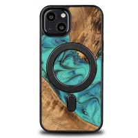 mini: Etui Bewood Unique na iPhone 13 - Turquoise z MagSafe (1)