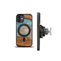 mini: Etui Bewood Unique na iPhone 12 / 12 Pro - Planets - Saturn z MagSafe (2)