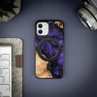 mini: Etui Bewood Unique na iPhone 12 Mini - Violet z MagSafe (3)