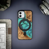 mini: Etui Bewood Unique na iPhone 12 Mini - Turquoise z MagSafe (3)