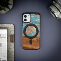 mini: Etui Bewood Unique na iPhone 12 Mini - Planets - Saturn z MagSafe (3)