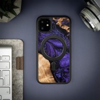 mini: Etui Bewood Unique na iPhone 11 - Violet z MagSafe (3)
