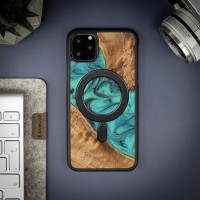 mini: Etui Bewood Unique na iPhone 11 Pro Max - Turquoise z MagSafe (3)