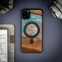 mini: Etui Bewood Unique na iPhone 11 Pro Max - Planets - Saturn z MagSafe (3)