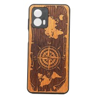 mini: Drewniane Etui Bewood Motorola G73 5G RÓŻA WIATRÓW MERBAU (1)