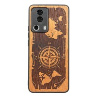 mini: Drewniane Etui Bewood Xiaomi 13 Lite RÓŻA WIATRÓW MERBAU (1)