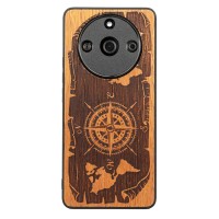 mini: Drewniane Etui Bewood Realme 11 Pro 5G / 11 Pro Plus 5G RÓŻA WIATRÓW MERBAU (1)