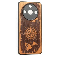 mini: Drewniane Etui Bewood Realme 11 Pro 5G / 11 Pro Plus 5G RÓŻA WIATRÓW MERBAU (2)