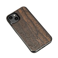 mini: Apple iPhone 15 Aztec Calendar Ziricote Bewood Wood Case (2)