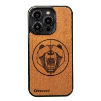 mini: Drewniane Etui Bewood do iPhone 15 Pro NIEDŹWIEDŹ MERBAU (1)