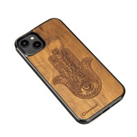 mini: Drewniane Etui Bewood do iPhone 15 Plus HAMSA IMBUIA (2)