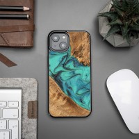 mini: Etui Bewood Unique do iPhone 15 - Turquoise (2)