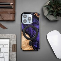 mini: Bewood Resin Case - iPhone 15 Pro - Violet - MagSafe (3)