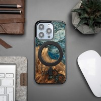mini: Etui Bewood Unique do iPhone 15 Pro - Planets - Ziemia z MagSafe (3)