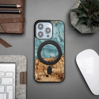 mini: Etui Bewood Unique do iPhone 15 Pro - Planets - Uran z MagSafe (3)