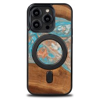 mini: Etui Bewood Unique do iPhone 15 Pro - Planets - Saturn z MagSafe (1)