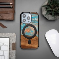 mini: Etui Bewood Unique do iPhone 15 Pro - Planets - Saturn z MagSafe (3)