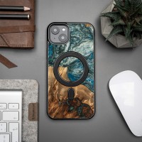 mini: Etui Bewood Unique do iPhone 15 Plus - Planets - Ziemia z MagSafe (3)