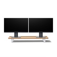 mini: Podstawka pod monitor Bewood - White - Dąb - Long (1)