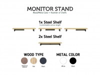 mini: Podstawka pod monitor Bewood - Black - Dąb - Long (8)